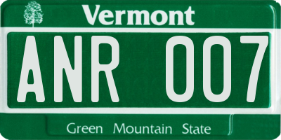 VT license plate ANR007
