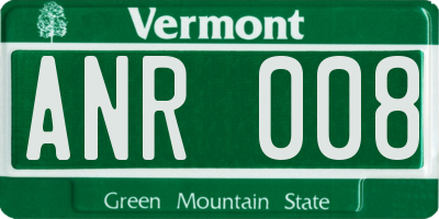 VT license plate ANR008