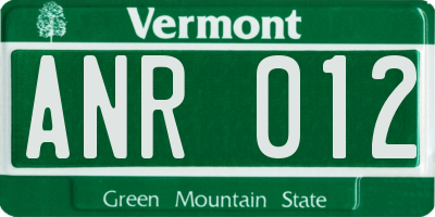 VT license plate ANR012