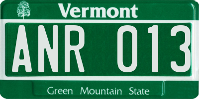 VT license plate ANR013