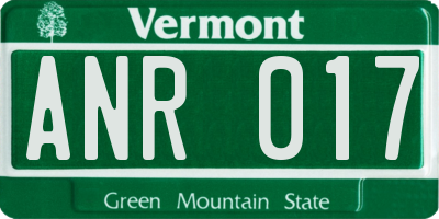 VT license plate ANR017