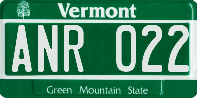 VT license plate ANR022