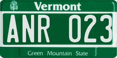 VT license plate ANR023