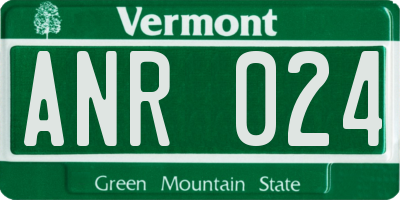VT license plate ANR024