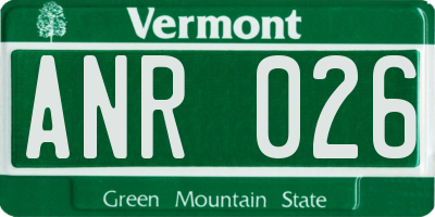 VT license plate ANR026