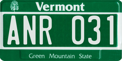 VT license plate ANR031