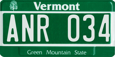 VT license plate ANR034