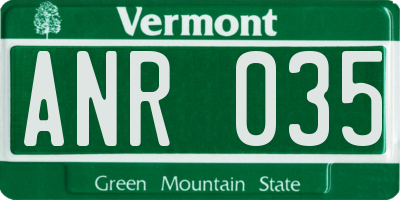 VT license plate ANR035
