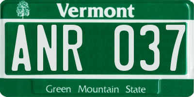 VT license plate ANR037