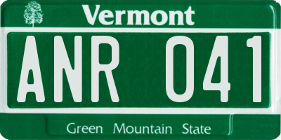 VT license plate ANR041