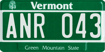 VT license plate ANR043