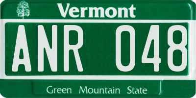 VT license plate ANR048
