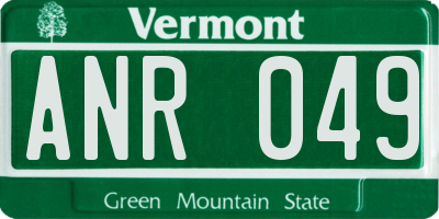 VT license plate ANR049