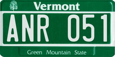 VT license plate ANR051