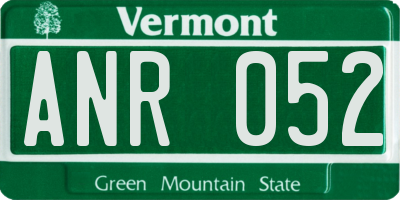 VT license plate ANR052