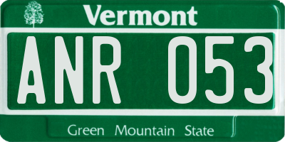 VT license plate ANR053