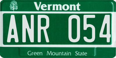 VT license plate ANR054