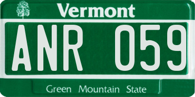 VT license plate ANR059