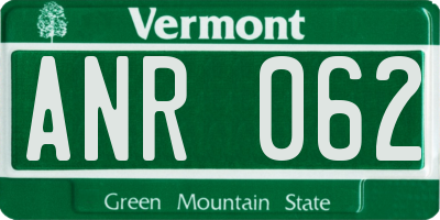 VT license plate ANR062