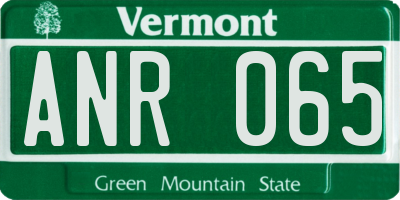 VT license plate ANR065