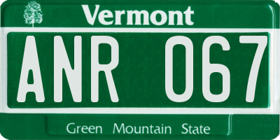 VT license plate ANR067