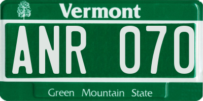 VT license plate ANR070