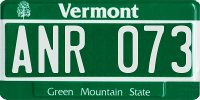 VT license plate ANR073