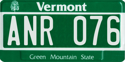 VT license plate ANR076