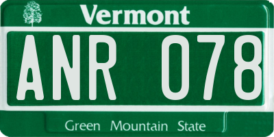 VT license plate ANR078