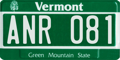VT license plate ANR081