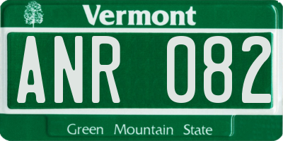 VT license plate ANR082