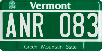 VT license plate ANR083