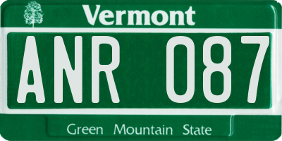 VT license plate ANR087