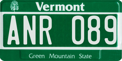 VT license plate ANR089