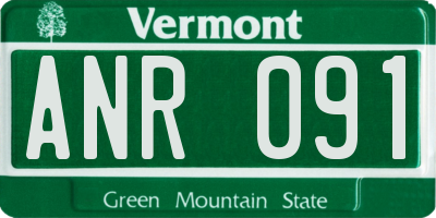 VT license plate ANR091