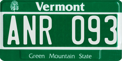 VT license plate ANR093