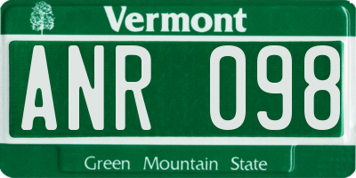 VT license plate ANR098