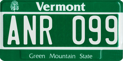 VT license plate ANR099