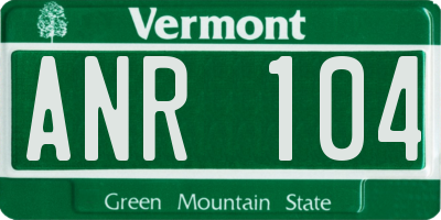 VT license plate ANR104