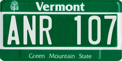 VT license plate ANR107