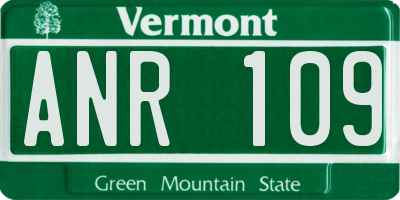 VT license plate ANR109