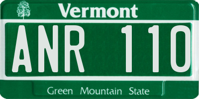 VT license plate ANR110