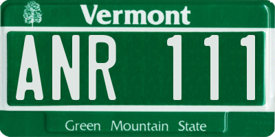 VT license plate ANR111