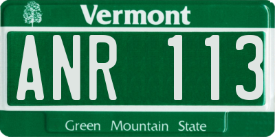 VT license plate ANR113