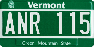 VT license plate ANR115