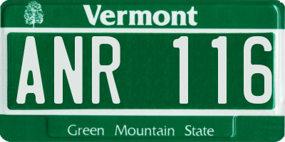 VT license plate ANR116