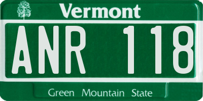 VT license plate ANR118