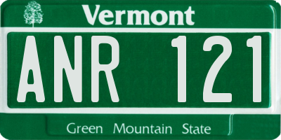 VT license plate ANR121