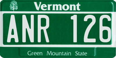 VT license plate ANR126