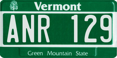 VT license plate ANR129